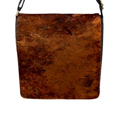 Aged Leather Flap Closure Messenger Bag (l) by skindeep