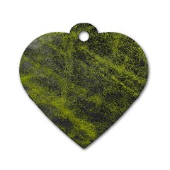 Cracked Leather 2a Dog Tag Heart (two Sides)