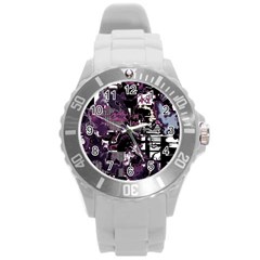 Pressure Points Round Plastic Sport Watch (l) by MRNStudios