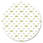 Cartoon Funny Weird Car Motif Pattern Magnet 5  (Round) Front