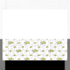 Cartoon Funny Weird Car Motif Pattern Rectangular Jigsaw Puzzl by dflcprintsclothing