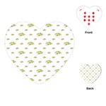 Cartoon Funny Weird Car Motif Pattern Playing Cards Single Design (Heart) Front