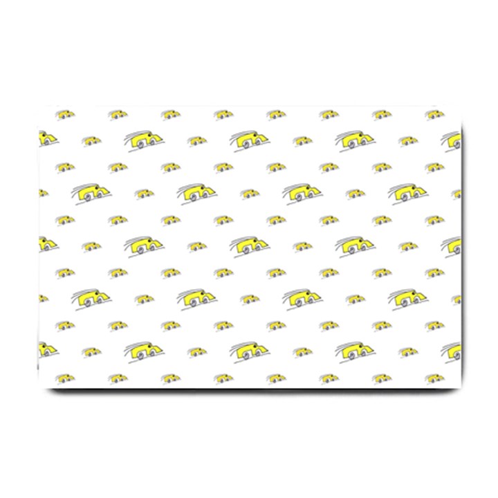 Cartoon Funny Weird Car Motif Pattern Small Doormat 