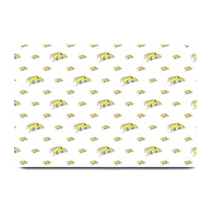 Cartoon Funny Weird Car Motif Pattern Plate Mats by dflcprintsclothing