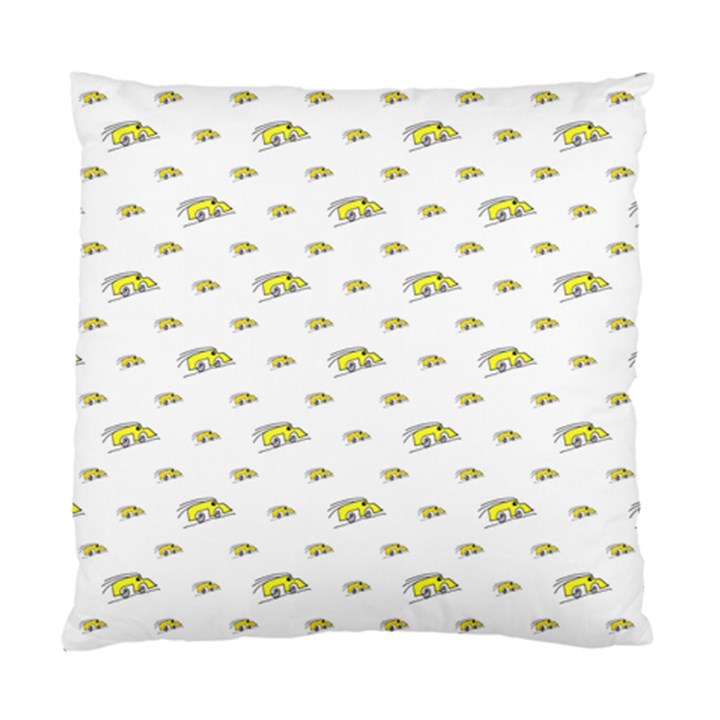 Cartoon Funny Weird Car Motif Pattern Standard Cushion Case (One Side)