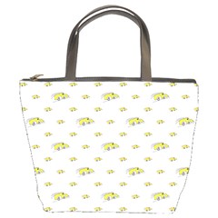 Cartoon Funny Weird Car Motif Pattern Bucket Bag