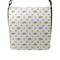 Cartoon Funny Weird Car Motif Pattern Flap Closure Messenger Bag (l) by dflcprintsclothing