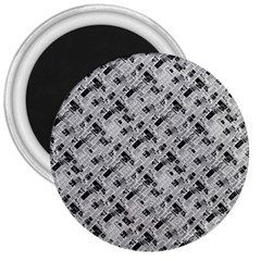 8 bit newspaper pattern, gazette collage black and white 3  Magnets