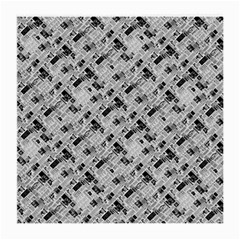 8 Bit Newspaper Pattern, Gazette Collage Black And White Medium Glasses Cloth by Casemiro