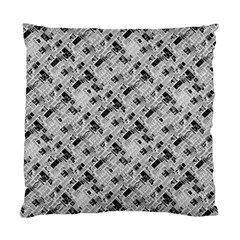 8 bit newspaper pattern, gazette collage black and white Standard Cushion Case (One Side)