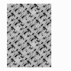 8 Bit Newspaper Pattern, Gazette Collage Black And White Small Garden Flag (two Sides) by Casemiro