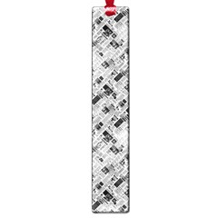 8 Bit Newspaper Pattern, Gazette Collage Black And White Large Book Marks by Casemiro