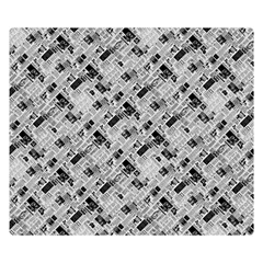 8 bit newspaper pattern, gazette collage black and white Double Sided Flano Blanket (Small) 