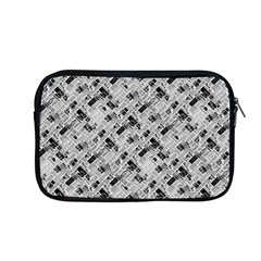 8 bit newspaper pattern, gazette collage black and white Apple MacBook Pro 13  Zipper Case