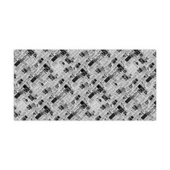 8 Bit Newspaper Pattern, Gazette Collage Black And White Yoga Headband