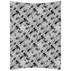 8 bit newspaper pattern, gazette collage black and white Back Support Cushion