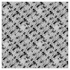 8 Bit Newspaper Pattern, Gazette Collage Black And White Lightweight Scarf  by Casemiro