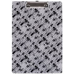 8 bit newspaper pattern, gazette collage black and white A4 Clipboard