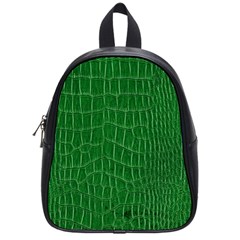 Crocodile Leather Green School Bag (small) by skindeep