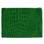 Crocodile Leather Green Cosmetic Bag (XXL) Back