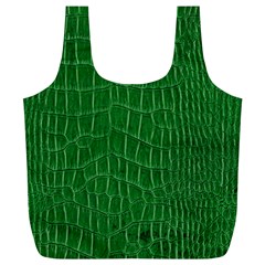 Crocodile Leather Green Full Print Recycle Bag (xl) by skindeep