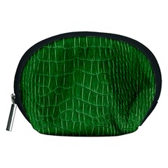 Crocodile Leather Green Accessory Pouch (medium) by skindeep