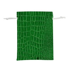 Crocodile Leather Green Lightweight Drawstring Pouch (s) by skindeep