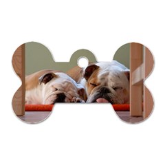 2 Sleeping Bulldogs Dog Tag Bone (one Side) by SomethingForEveryone