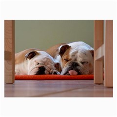 2 Sleeping Bulldogs Large Glasses Cloth (2 Sides) by SomethingForEveryone