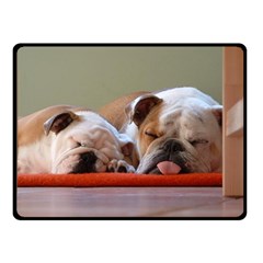 2 Sleeping Bulldogs Fleece Blanket (small) by SomethingForEveryone