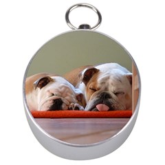 2 Sleeping Bulldogs Silver Compasses by SomethingForEveryone