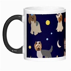 Terrier Cute Dog With Stars Sun And Moon Morph Mugs by SychEva