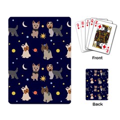 Terrier Cute Dog With Stars Sun And Moon Playing Cards Single Design (rectangle) by SychEva