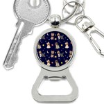 Terrier Cute Dog With Stars Sun And Moon Bottle Opener Key Chain Front