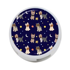 Terrier Cute Dog With Stars Sun And Moon 4-port Usb Hub (one Side) by SychEva