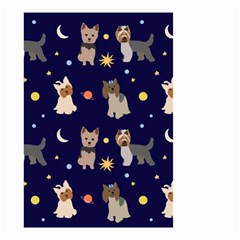 Terrier Cute Dog With Stars Sun And Moon Small Garden Flag (two Sides) by SychEva