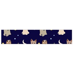 Terrier Cute Dog With Stars Sun And Moon Small Flano Scarf by SychEva