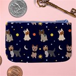 Terrier Cute Dog With Stars Sun And Moon Large Coin Purse Back