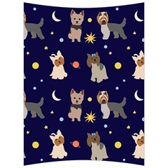 Terrier Cute Dog With Stars Sun And Moon Back Support Cushion by SychEva