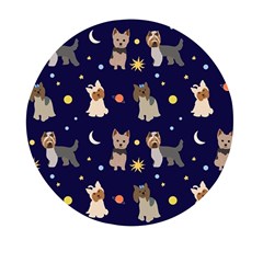 Terrier Cute Dog With Stars Sun And Moon Mini Round Pill Box (pack Of 3) by SychEva