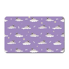 Pug Dog On A Cloud Magnet (rectangular) by SychEva