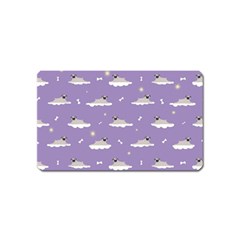 Pug Dog On A Cloud Magnet (name Card) by SychEva