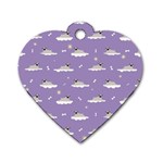 pug dog on a cloud Dog Tag Heart (One Side) Front