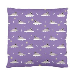 Pug Dog On A Cloud Standard Cushion Case (one Side) by SychEva