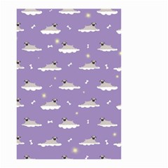 Pug Dog On A Cloud Small Garden Flag (two Sides) by SychEva