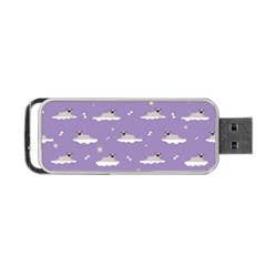 Pug Dog On A Cloud Portable Usb Flash (one Side) by SychEva