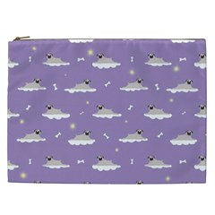 Pug Dog On A Cloud Cosmetic Bag (xxl) by SychEva