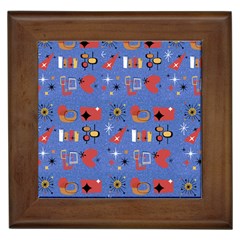 Blue 50s Framed Tile by NerdySparkleGoth