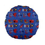 Blue 50s Standard 15  Premium Round Cushions Front