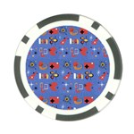 Blue 50s Poker Chip Card Guard (10 pack) Front